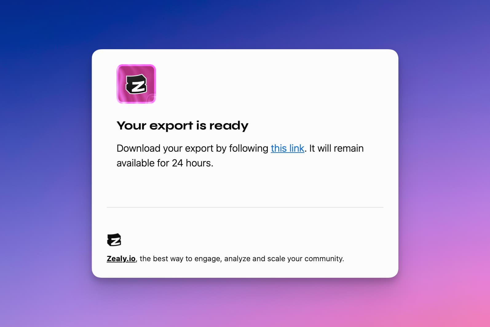 leaderboard exports