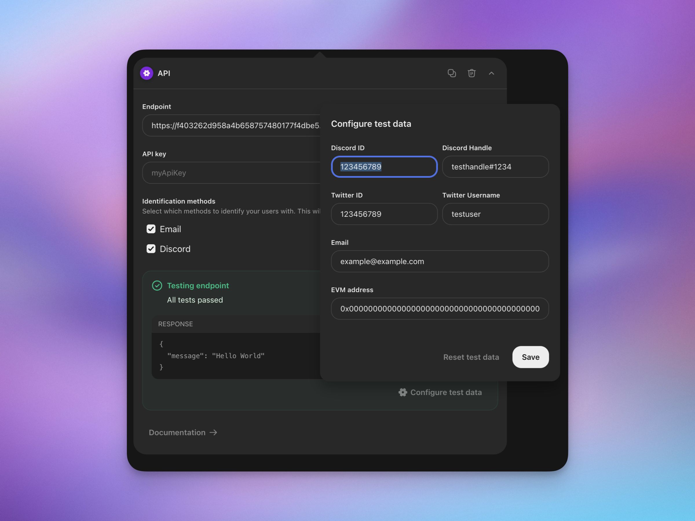 Test API tasks