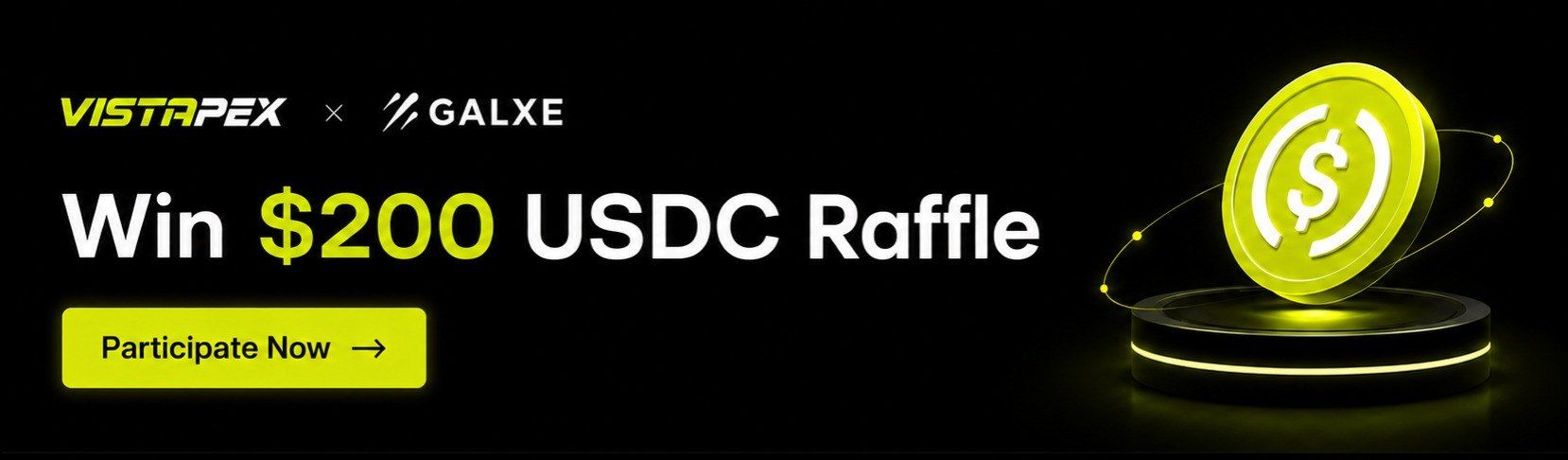 Winner Galxe Raffle $200 USDC | Participate in Galxe Raffle | Vistapex